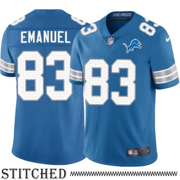 Detroit Lions #83 Bert Emanuel Blue Home Jersey