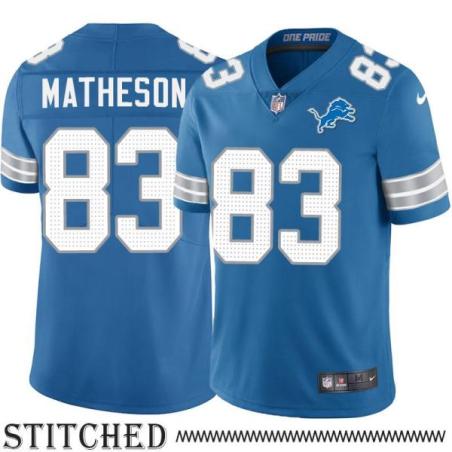 Detroit Lions #83 Riley Matheson Blue Home Jersey