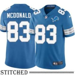 Detroit Lions #83 James McDonald Blue Home Jersey