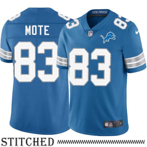Detroit Lions #83 Kelley Mote Blue Home Jersey