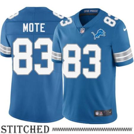 Detroit Lions #83 Kelley Mote Blue Home Jersey