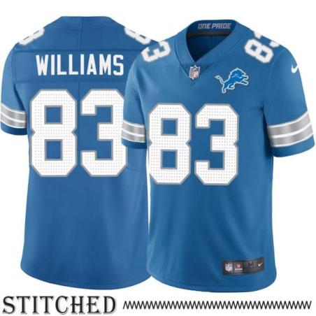 Detroit Lions #83 Isaiah Williams Blue Home Jersey
