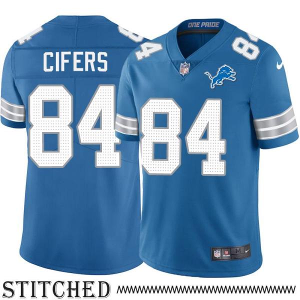 Detroit Lions #84 Bob Cifers Blue Home Jersey