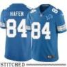 Detroit Lions #84 Barney Hafen Blue Home Jersey