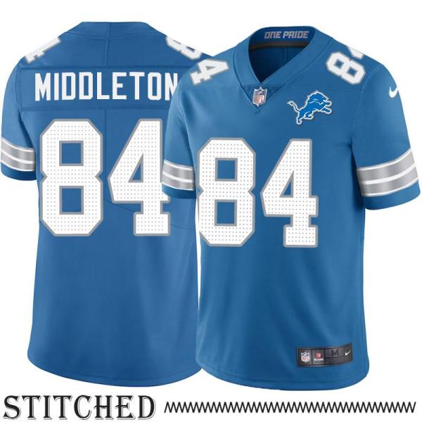 Detroit Lions #84 Dave Middleton Blue Home Jersey