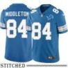 Detroit Lions #84 Dave Middleton Blue Home Jersey