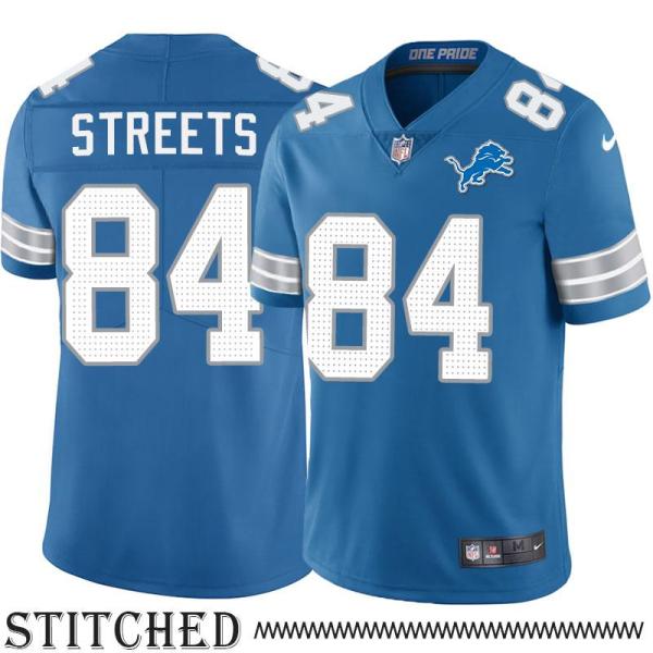 Detroit Lions #84 Tai Streets Blue Home Jersey