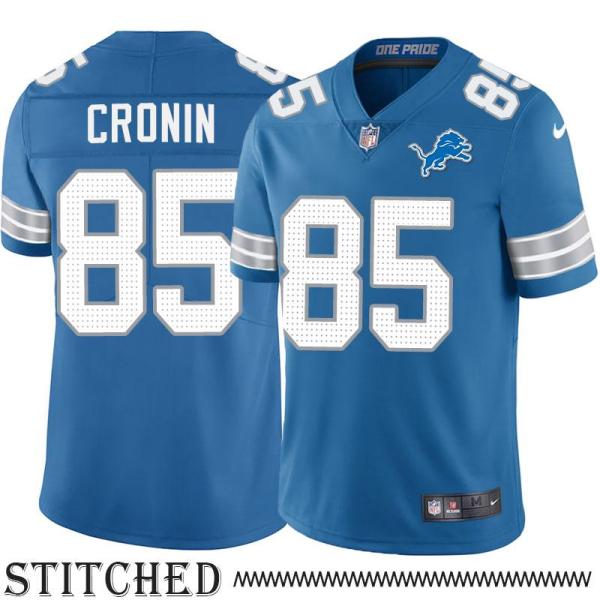 Detroit Lions #85 Gene Cronin Blue Home Jersey
