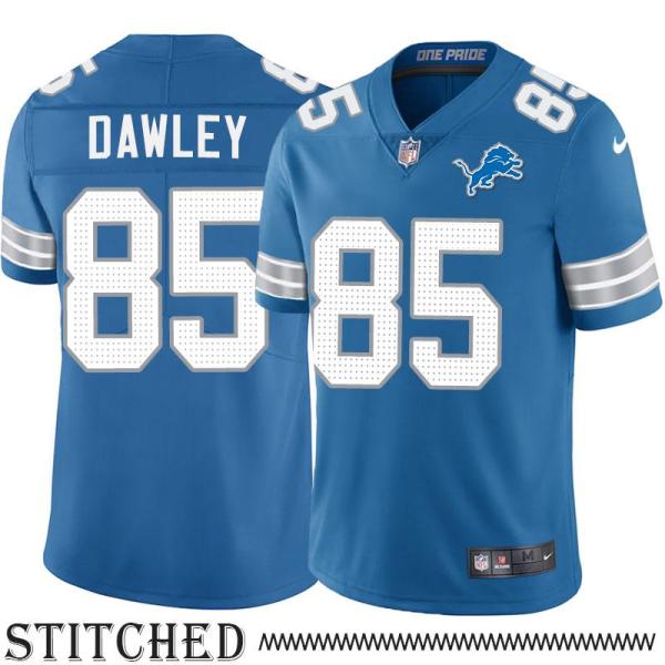 Detroit Lions #85 Fred Dawley Blue Home Jersey