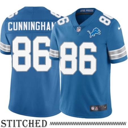 Detroit Lions #86 Jerome Cunningham Blue Home Jersey