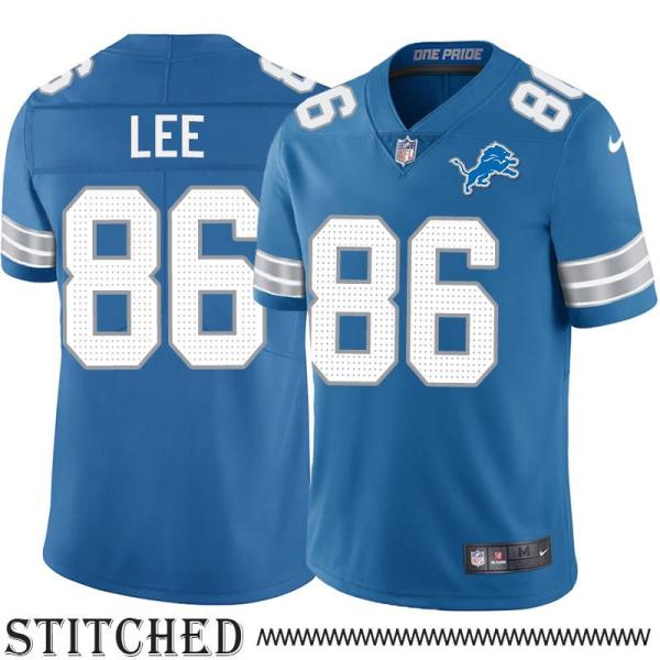 Detroit Lions #86 Khari Lee Blue Home Jersey