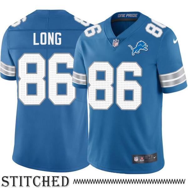 Detroit Lions #86 Bob Long Blue Home Jersey