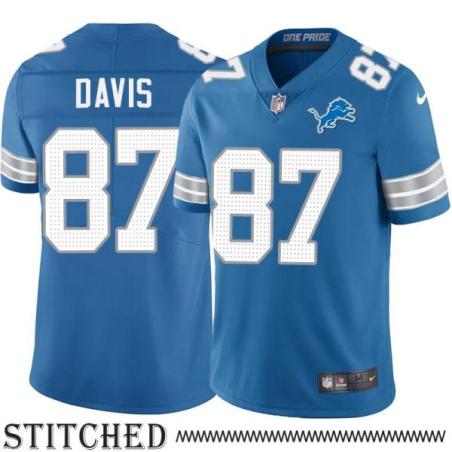 Detroit Lions #87 Glenn Davis Blue Home Jersey