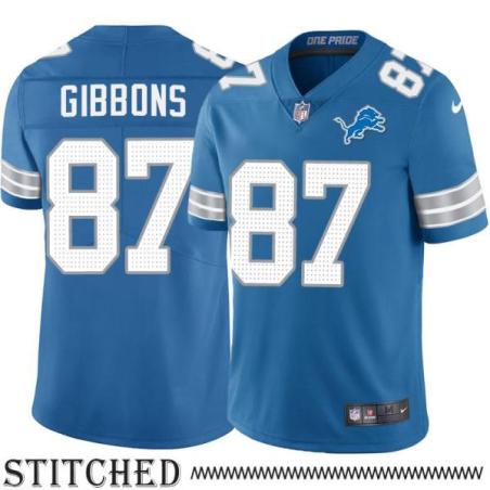 Detroit Lions #87 Jim Gibbons Blue Home Jersey