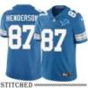 Detroit Lions #87 John Henderson Blue Home Jersey