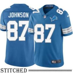 Detroit Lions #87 Gilvanni Johnson Blue Home Jersey