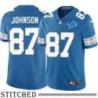 Detroit Lions #87 Gilvanni Johnson Blue Home Jersey