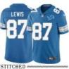 Detroit Lions #87 David Lewis Blue Home Jersey