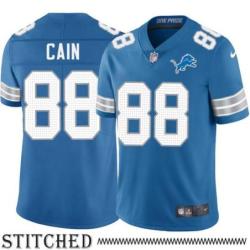 Detroit Lions #88 Jim Cain Blue Home Jersey