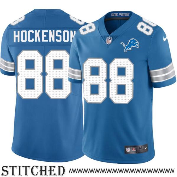 Detroit Lions #88 T.J. Hockenson Blue Home Jersey