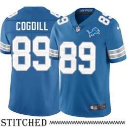 Detroit Lions #89 Gail Cogdill Blue Home Jersey