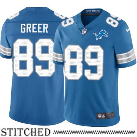 Detroit Lions #89 Terry Greer Blue Home Jersey