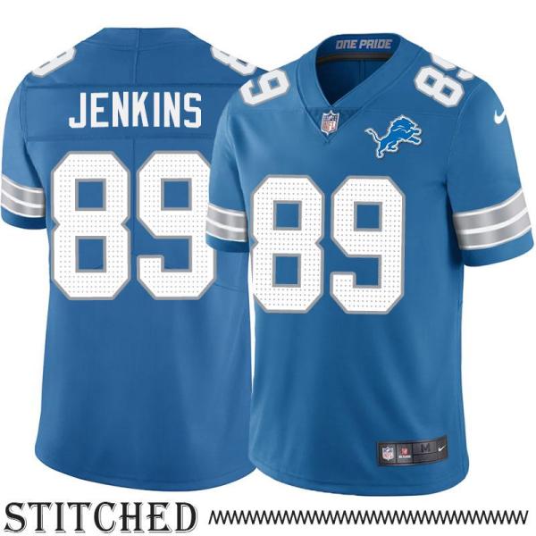 Detroit Lions #89 Walt Jenkins Blue Home Jersey
