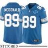 Detroit Lions #89 Keith McDonald Blue Home Jersey