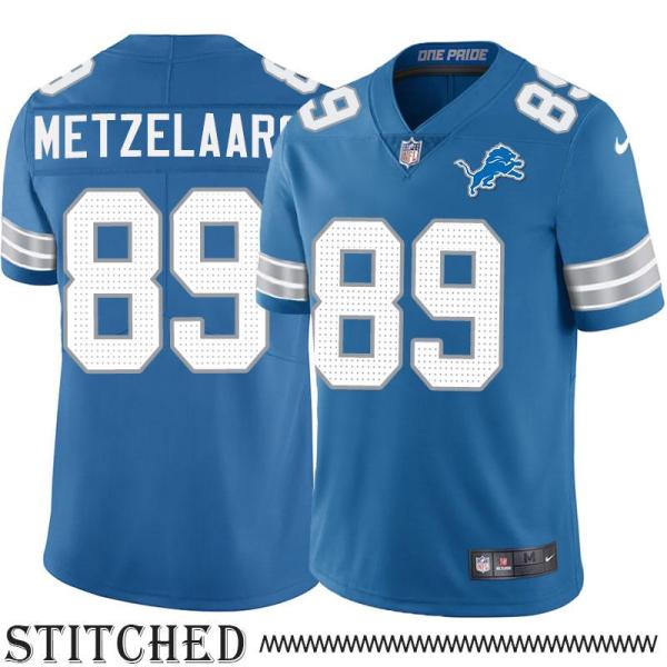 Detroit Lions #89 Pete Metzelaars Blue Home Jersey
