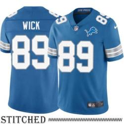 Detroit Lions #89 Cole Wick Blue Home Jersey