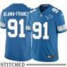 Detroit Lions #91 Ikaika Alama-Francis Blue Home Jersey