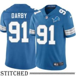 Detroit Lions #91 Chartric Darby Blue Home Jersey