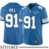 Detroit Lions #91 Sammie Lee Hill Blue Home Jersey
