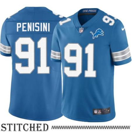 Detroit Lions #91 John Penisini Blue Home Jersey