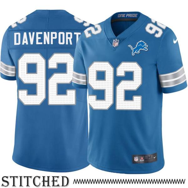 Detroit Lions #92 Marcus Davenport Blue Home Jersey