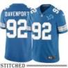 Detroit Lions #92 Marcus Davenport Blue Home Jersey
