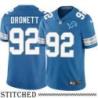 Detroit Lions #92 Shane Dronett Blue Home Jersey