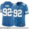 Detroit Lions #92 Angelo King Blue Home Jersey