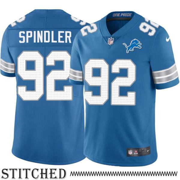 Detroit Lions #92 Marc Spindler Blue Home Jersey