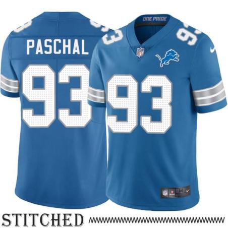 Detroit Lions #93 Josh Paschal Blue Home Jersey