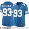 Detroit Lions #93 Kelvin Pritchett Blue Home Jersey