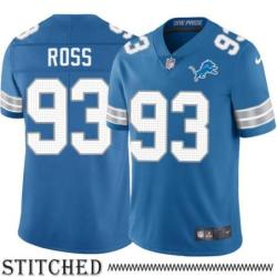 Detroit Lions #93 Tim Ross Blue Home Jersey