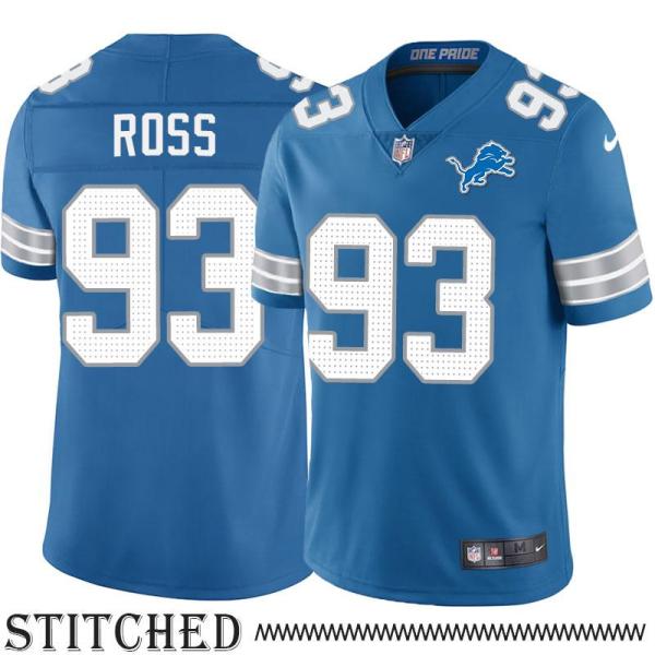 Detroit Lions #93 Tim Ross Blue Home Jersey