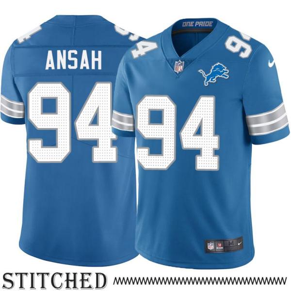 Detroit Lions #94 Ezekiel Ansah Blue Home Jersey