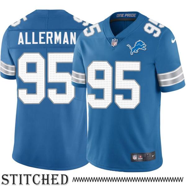 Detroit Lions #95 Kurt Allerman Blue Home Jersey