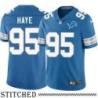 Detroit Lions #95 Jovan Haye Blue Home Jersey