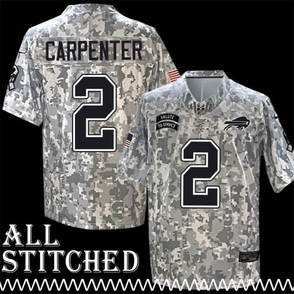 Dan Carpenter Jersey Buffalo Bills #2 2024 Salute to Service Camo
