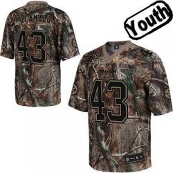 Troy Polamalu Youth Football Jersey -#43 Pittsburgh Youth Jersey(Camo)