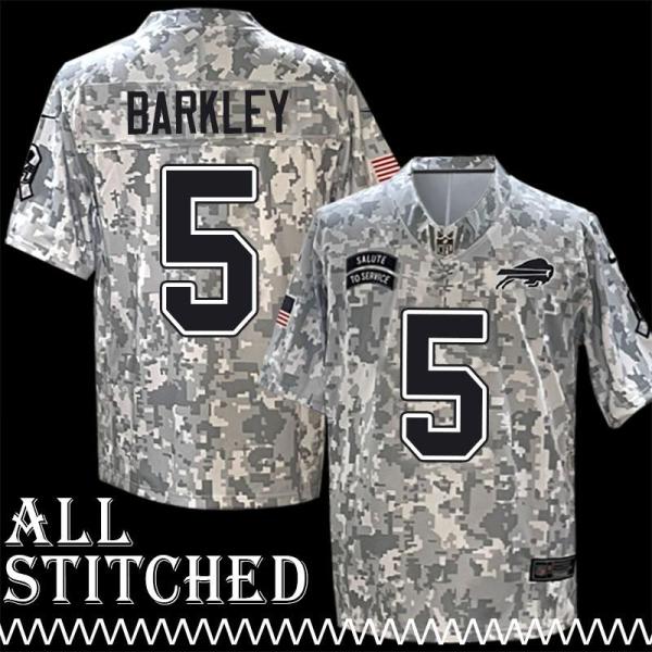 Matt Barkley Jersey Buffalo Bills #5 2024 Salute to Service Camo