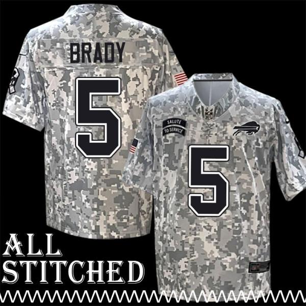 Kerry Brady Jersey Buffalo Bills #5 2024 Salute to Service Camo
